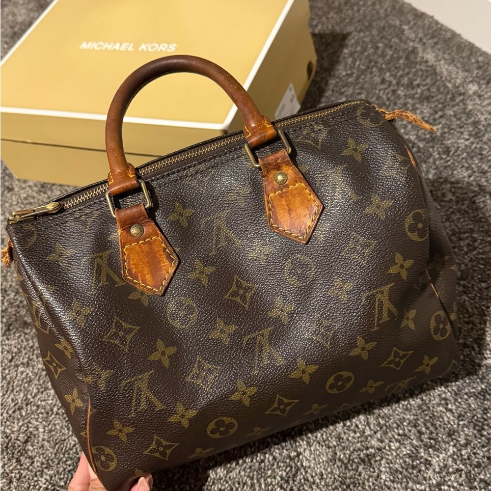 Louis Vuitton Mini Brown and Gold Monogram Bag